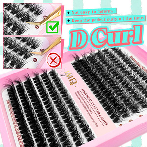 Cils individuels en grappe 60P 80P 5D, faux cils en fibres synthétiques douces et naturelles pour femmes - Product Image 2