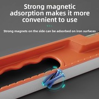 Niveau à bulle magnétique industriel professionnel |   Alliage d'aluminium robuste, 3 vitesses, précision de 1 mm, plage de 300-1000 mm pour
