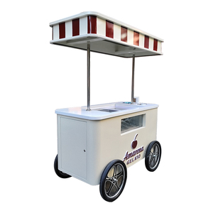 Puesto de Helados Portátil con Ruedas, Carrito de Pizza, Puesto de Cupcakes - Product Image 1