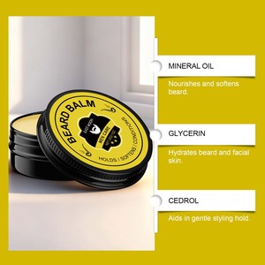 Baume à barbe personnalisé pour <span class=keywords><strong>homme</strong></span>, <span class=keywords><strong>crème</strong></span> à raser de qualité supérieure, favorise une croissance plus rapide de la barbe, baume à barbe adoucissant - Product Image 3