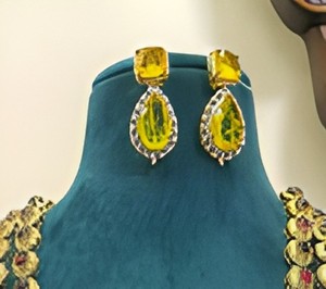 Deslumbrante Juego de Collar y Aretes de Latón Plateado de Primera Calidad, Joyería para Mujer, Regalo para Boda, Compromiso o Fiesta - Product Image 2