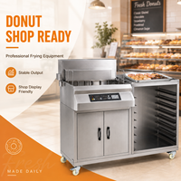 Friteuse électrique industrielle en acier inoxydable, équipement commercial pour la friture de beignets, thermostat réglable, 6000W, 4 plateaux, boulangerie