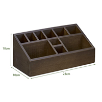 Portalápices de madera marrón, caja de escritorio, organizador de Caddy, mesa, papelería, suministros de oficina, accesorios