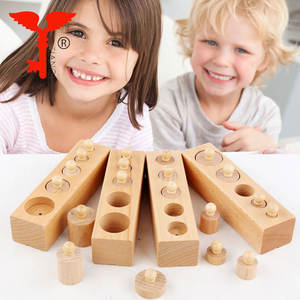 Enseignement sida Cylindre bloc Prise jouets <span class=keywords><strong>Montessori</strong></span> jouets - Product Image 4