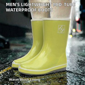 Botas de Lluvia Unisex de Media Caña, Ligeras, Forradas de Felpa, con Suela de Goma EVA, Modernas, Cálidas, Impermeables, para Otoño e Invierno, Venta al Por Mayor - Product Image 2