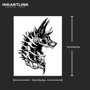 INKARTLINK - Pegatina de <span class=keywords><strong>Tatuaje</strong></span> para el Cuerpo, Pegatina de <span class=keywords><strong>Tatuaje</strong></span> de Papel, Anubis Cyberpunk, Resistente al Agua, Ecológica, de Larga Duración, 15 Días, al por Mayor - Product Image 4