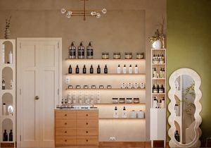 Estantes de Exhibición Personalizados para Tiendas de Cuidado de la Piel |   Exhibidor de Perfumes y Góndola para Maquillaje para Tiendas de Cosméticos Modernas - Product Image 2