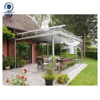 Véranda détachable imperméable et coupe-vent avec écran, pour la détente et les divertissements, abri de jardin, solarium