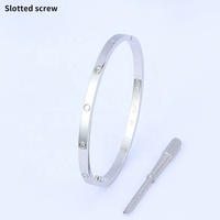 Bracelets LOVE de luxe pour créateurs de bijoux, version fine, en acier inoxydable, avec tournevis, pour amoureux
