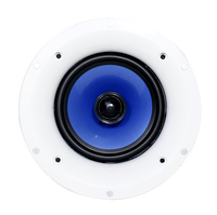 Haut-parleur de plafond coaxial bidirectionnel sans bordure avec cône en polypropylène et mica pour un son Hi-Fi haute performance intégré au plafond