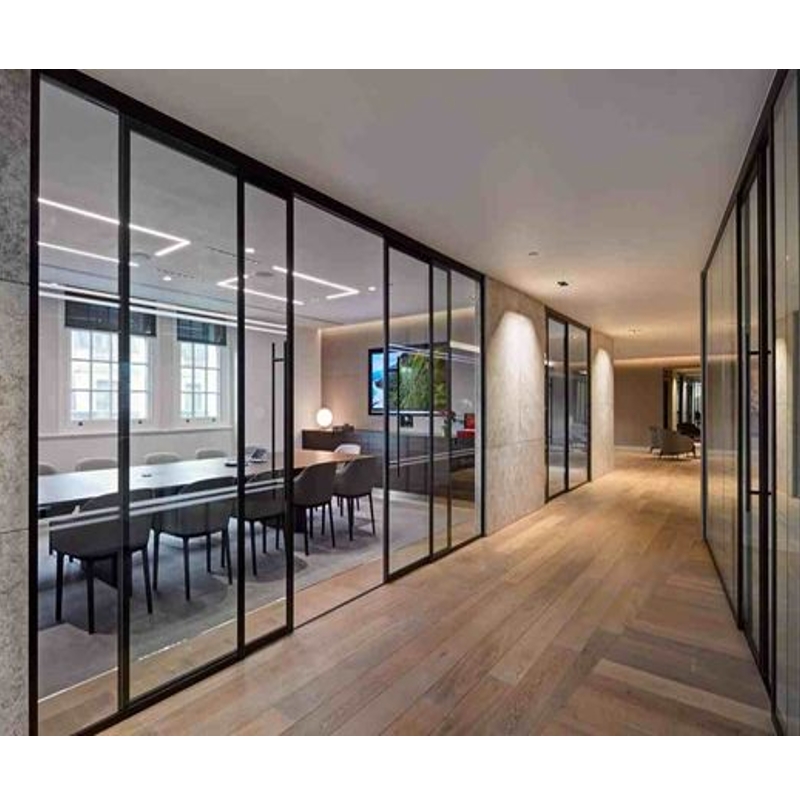 Price Of Aluminum Floor To Ceiling Room Partition Wall Privacy Room Divider With Sliding Door