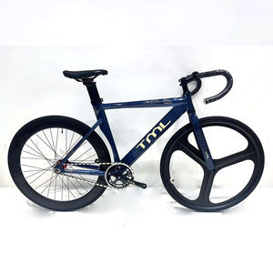 Vélo à pignon fixe à vitesse unique avec cadre en alliage d'aluminium 700C blanc/gris/jaune/noir, entièrement amorti - Product Image 2