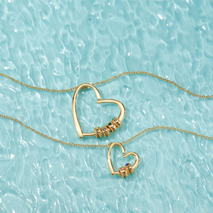 Collar con Colgante de Corazón con Nombre de Familia, Joyería de Cumpleañ<span class=keywords><strong>os</strong></span> y Navidad para Madre, Abuela, Esposa, Amigas, con Cuentas de Piedras de Nacimiento Grabables - Product Image 3