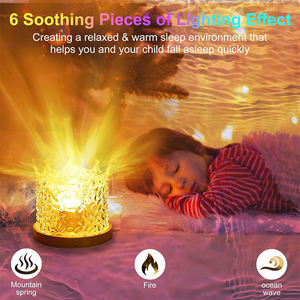 RGB Crystal Lamp Water Ripple Projector Night <b>Light</b> Home Bedroom Aesthetic Room Decoration Atmosphere Lamp Gift Sunset <b>Lights</b> - Product Image 3