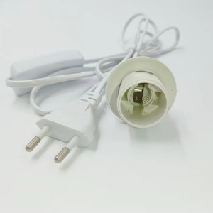Hagood <span class=keywords><strong>E14</strong></span> trắng đầy đủ răng Đèn đầu bases1.8m dây điện cáp EU/chúng tôi cắm treo Đèn adapter với chuyển đổi dây cho Mặt dây chuyền - Product Image 6