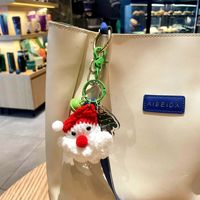 Gantungan Kunci Santa Claus Buatan Tangan 2026, Gantungan Kunci Boneka Natal 3D, Liontin Gantungan Kunci Rajut, Gantungan Kunci Natal, Hiasan Tas