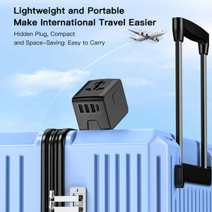 Adaptador de Viaje Universal con Enchufe Eléctrico, Adaptador de Viaje con Enchufe para EE. UU., Reino Unido, UE y Australia, Dispositivo de Viaje de Carga Rápida para Todo el Mundo - Product Image 6