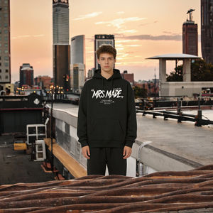 Sweat à capuche et pull en molleton français, taille plus, col rond, imprimé bulles, pour homme, 100% coton, respirant, hiver - Product Image 3