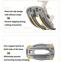 Cheval à bascule 3 en 1 pour tout-petits en HDPE sans BPA avec base anti-basculement, barre de poussée réglable, OEM ODM