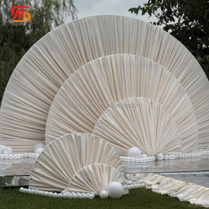 Event luxurious Portable Round White Metal Arch <b>Backdrop</b> With Fabric Cover DIY <b>backdrop</b> for Wedding Stage <b>Backdrop</b> Decoration - Product Image 3