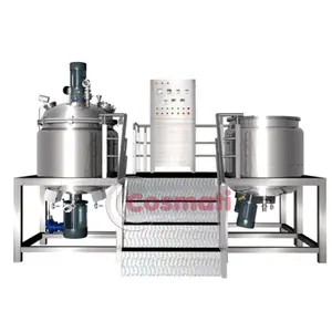 500l vacuum cosmetic cream homogenizer emulsifier mixing tank vacuum mixer lotion cream making machine