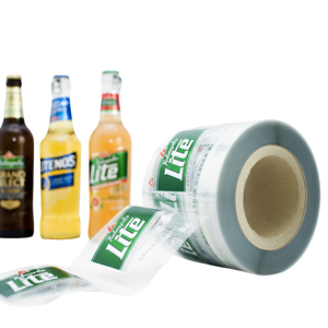 Custom rectangular <b>waterproof</b> BOPP beer can <b>labels</b>; in-house <b>label</b> printing for 500ml beer bottles; roll-on stickers - Product Image 1