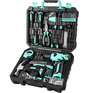 12V Lithium-Ion Cordless Drill <b>Set</b> with Hammer <b>Screwdrivers</b> & Wrenches 126-Piece Home Tool Kit for Women - Product Image 3