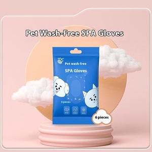 Gants de nettoyage à sec jetables de style moderne pour <span class=keywords><strong>chat</strong></span> et chien, lingettes humides pour le nettoyage des oreilles et des dents, déodorant sans lavage pour animaux de compagnie - Product Image 6
