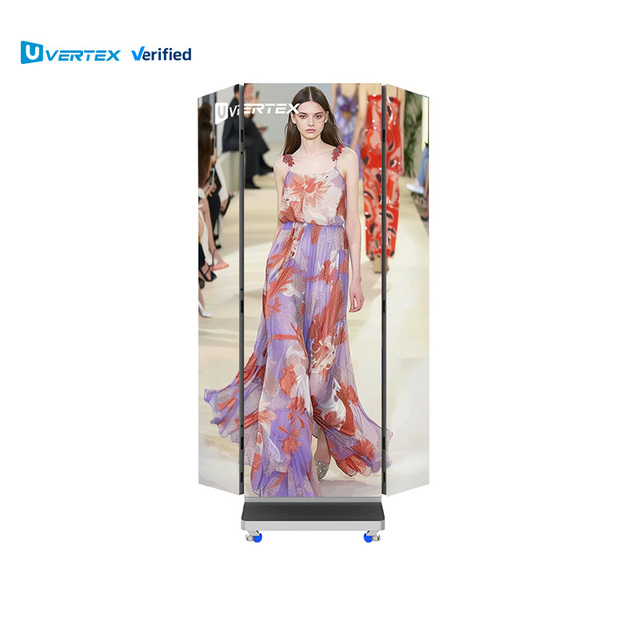 GOB 320 * 160mm LED Module P2.5 P2 800cd Indoor 1280*1920mm Portable Movable Three Fold LED Poster Display Screen