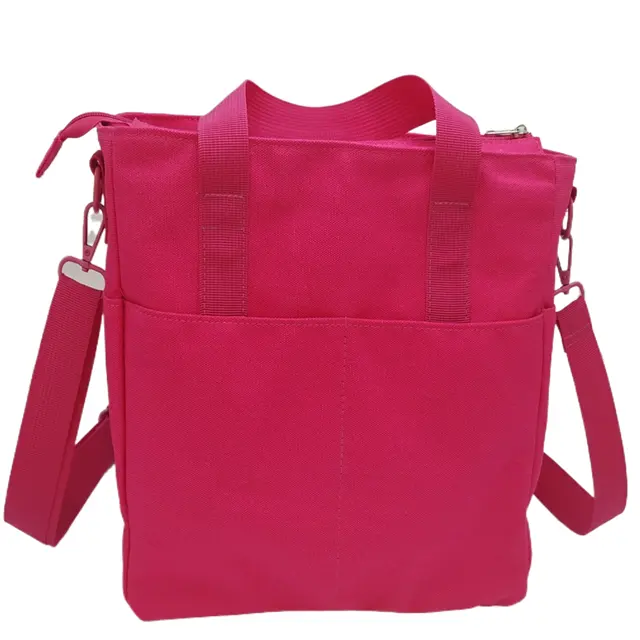 Factory Custom Durable Pink Shoulder Bag Sports Travel Water-repellent Handbag Shopping Tote Bag Crossbody Bag With Compartment