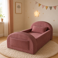 Lit de sol pour bébé avec poche de rangement CertiPUR-US en velours côtelé, lit de couchage pour tout-petit pour chambre d'enfant, vente en gros OEM