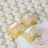 Keycap en résine transparente avec motif de chiot mignon, pour clavier mécanique à axe croisé, hauteur unique, JM-DJ-DTD036, Chine