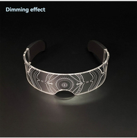 Lunettes LED futuristes lumineuses avec piles bouton remplaçables, lunettes de fête LED à longue autonomie