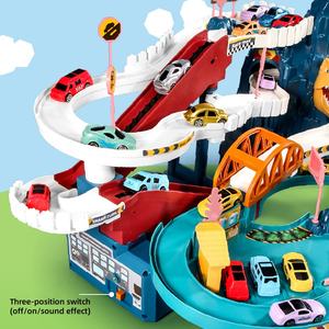 ชุดของเล่นรถแข่งมินิหลากสีสัน พร้อมทางลาด ไดโนเสาร์ สนามแข่งรถ ของขวัญสำหรับเด็กก่อนวัยเรียน ประกอบด้วยรถ 4 คัน ฉากประกอบฉาก ของเล่นกลางแจ้ง - Product Image 4