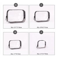Pochette de rangement transparente en PVC avec fermeture éclair, trousse de maquillage de voyage, étui cosmétique pour trousses de toilette