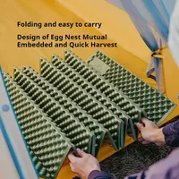 Tapis de couchage de camping ultra-léger et épaissi en mousse fermée, avec film aluminium, anti-humidité et isolant thermique, sans gonflage, idéal