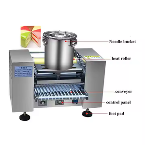 Machine à crêpes multifonctionnelle populaire pour la fabrication de mille-crêpes, en acier inoxydable de qualité alimentaire avec moteur intégré - Product Image 1