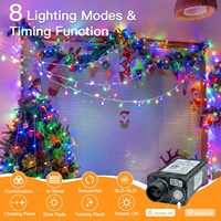 Guirlandes lumineuses LED d'extérieur, personnalisation d'usine, étanches, 30 lumières de Noël, 80 décorations d'extérieur, rideau lumineux LED, 3x3, 300 LED