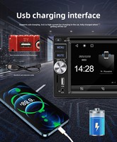 Lecteur DVD/CD/VCD de voiture universel 2Din Carplay Android Auto TV BT/FM/AUX-in/USB Aide à la marche arrière Radio stéréo multimédia de voiture