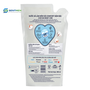 Adoucissant textile Comfort Pure pour peaux sensibles de bébé 800ml – Conditionneur de linge haute performance - Product Image 3