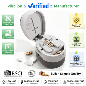 promotionnel 3 en 1 broyeur multifonctionnel direct d'usine séparateur de stockage de comprimés logo imprimé personnalisé - Product Image 1