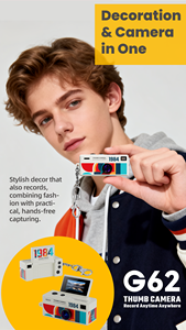 Mini caméra porte-clés G62, enregistrement HD 1080P, <span class=keywords><strong>enregistreur</strong></span> vidéo de poche compact portable, caméra rétro pour enfants - Product Image 6