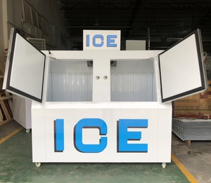 Congélateur à glace en sacs avec dégivrage automatique / Portes doubles inclinées Refroidisseur d'air pour la vente de glace - Product Image 1