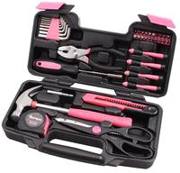 Boîte à outils en plastique pour rangement et emballage, usage domestique général, kit d'outils à main, ensemble d'outils à main