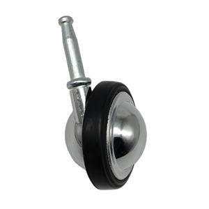 38-70mm Zink legierung Stahl Kugel rollen rad Chrom Gummi Ring Teppich rad Schwenkbare Bremse Möbel platte OEM Locking Stem Rollen - Product Image 1