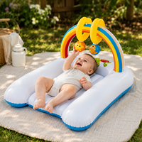 Tapis de sol gonflable souple en PVC pour bébé, tapis de jeu d'activités avec balles suspendues, vente en gros