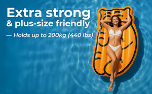 Flotador Inflable de PVC con Diseño de Tigre, Colchoneta Flotante de Verano con Dibujos Animados para Adultos - Product Image 6