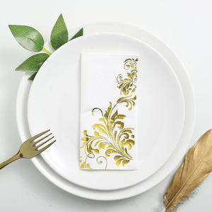 <span class=keywords><strong>Tovaglioli</strong></span> di <span class=keywords><strong>Carta</strong></span> Decorativi 40x30cm per Ristoranti, 1 Velo, <span class=keywords><strong>Argento</strong></span> e Oro Stampati, in <span class=keywords><strong>Carta</strong></span> Airlaid per Matrimoni - Product Image 2