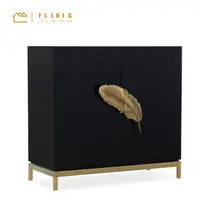 Italian Luxury Modern Melange Like a Feather 2 Door Accent Solid Wood Display Home Bar Cabinets Living Room Bedroom Cabinets