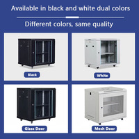 Armoire de serveur murale 4U 6U 9U 12U RJ45 FTTH 19 pouces en matériau SPCC pour réseau et communication